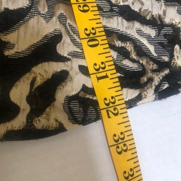 Design Lab (Lord& Taylor) Black/ Gold Animal Print Jacquard Cocktail Dress Sz S - Picture 16 of 16